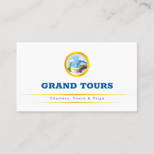 Carte De Visite Tourisme en bus | Agent de voyage (Devant)