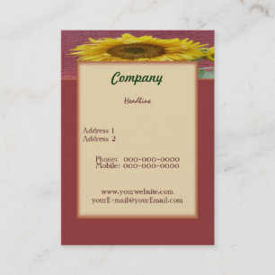 Carte de visite tournesol