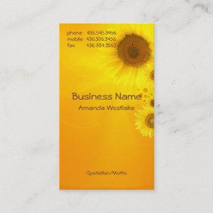 Carte De Visite Tournesol