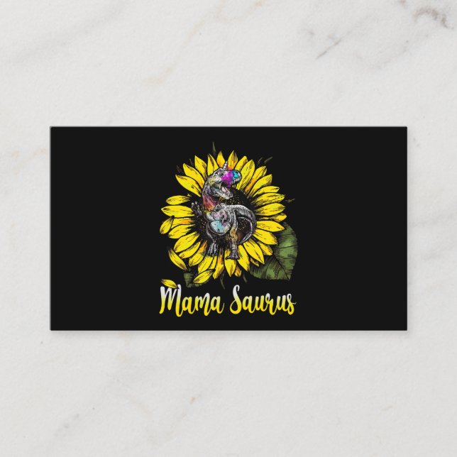 Carte De Visite Tournesol Mamasaurus T Rex Dinosaur Mama Saurus (Devant)