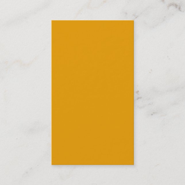 Carte De Visite Tournesol Orange couleur solide (Devant)