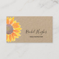 Tournesol Yoga Instructeur Kraft Papier