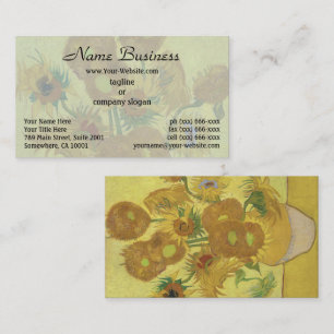 Carte De Visite Tournesols de Van Gogh - Jaune vibrant sur jaune