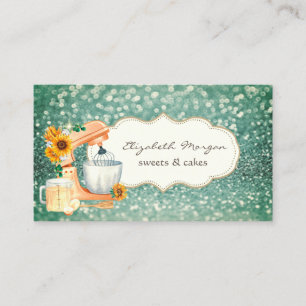 Carte De Visite Tournesols mélangeur élégant Bokeh 