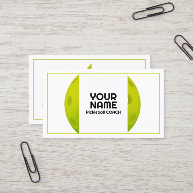 Carte De Visite Tournoi réaliste vert moderne (Devant/Arrière en situation)
