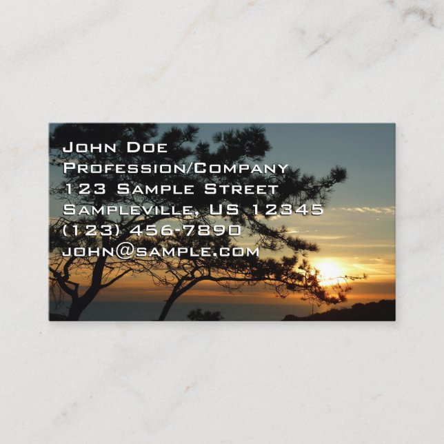 Carte De Visite Tourrey Pine Sunset I California Paysage (Devant)