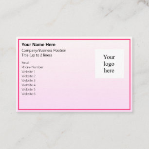 Carte De Visite Tous les Pink Logo Biz en ligne
