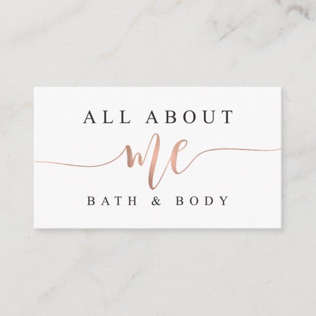 Carte De Visite Tout au sujet de moi Bath et corps (Devant)