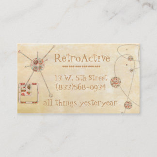 Carte De Visite Toutes les choses rétros