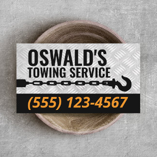 Carte De Visite Towing Company Metal Professional Tow Hook