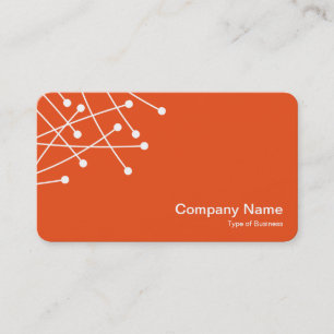 Carte De Visite Traces de particules - Blanc sur Orange ec4f1b