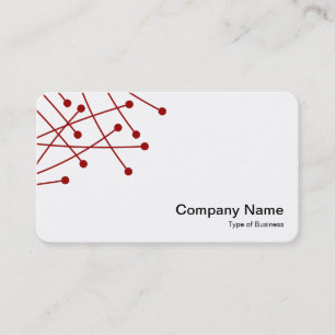 Carte De Visite Traces de particules - Rouge rubis sur blanc