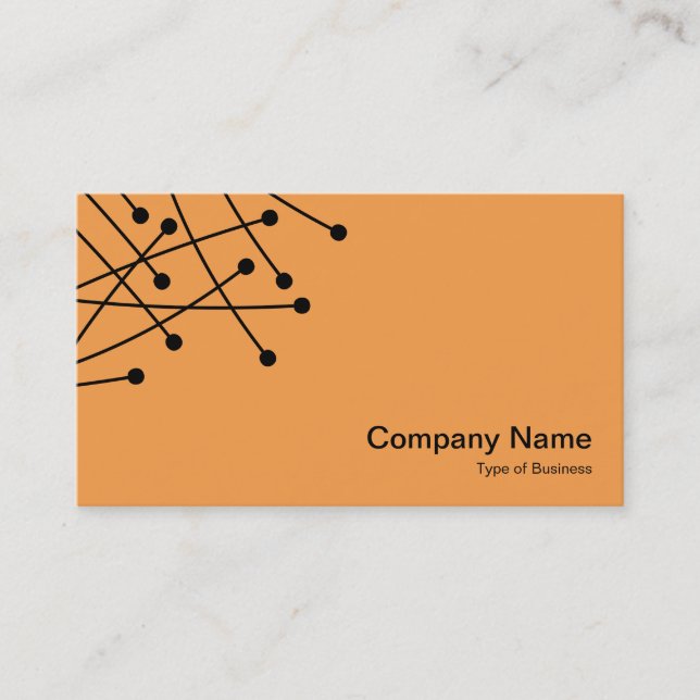 Carte De Visite Tracks de particules - Noir sur Lt Orange f89f4b (Devant)