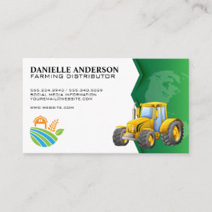 Carte De Visite Tracteur agricole   Aliments de la Terre