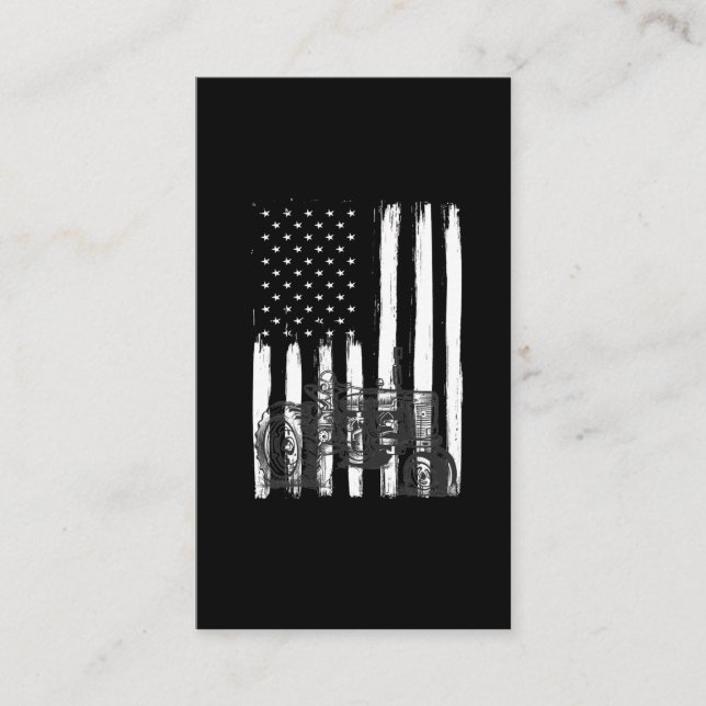 Carte De Visite Tracteur de ferme américain Patriotic USA (Devant)