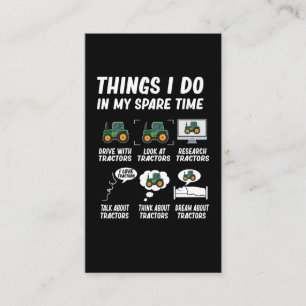 Carte De Visite Tracteur Garçon amusant Tracteurs agricoles