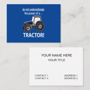 Carte De Visite Tractor Power Tracteur