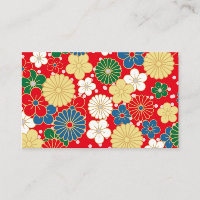 Carte De Visite Traditional Japanese Patterns (Devant)