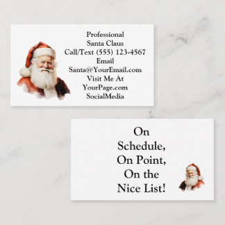 Carte De Visite Traditional Santa Claus Business Card