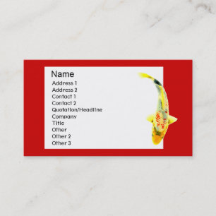 Carte de visite traditionnelle Yellow Koi