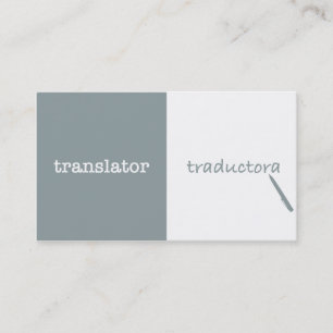 Carte De Visite Traducteur anglais - espagnol féminin