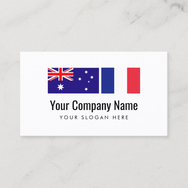 Carte De Visite Traducteur anglais-français australien de (Devant)