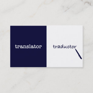 Carte De Visite Traducteur anglais-français Masculin