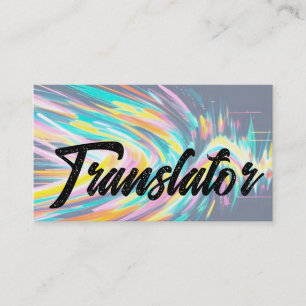 Carte De Visite Traducteur Pastel
