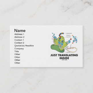 Carte De Visite Traduire à l'intérieur (Synthèse des protéines)