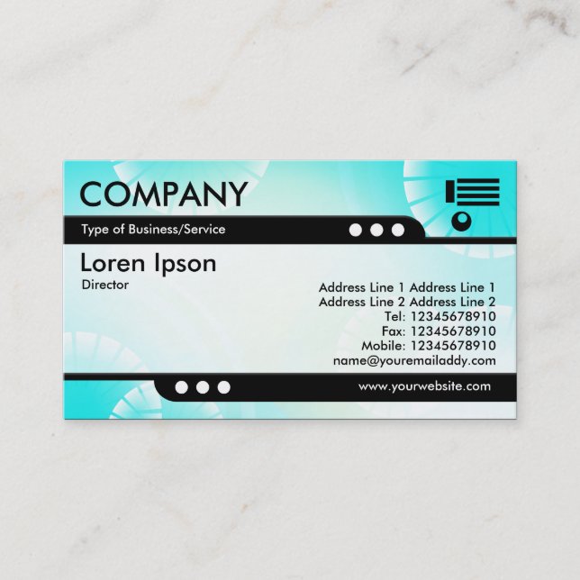 Carte De Visite Train à balles - Abstrait 02 (Devant)