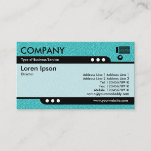 Carte De Visite Train à balles - Cyan Embossed Texture