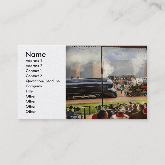 Carte De Visite Train - Concours ferroviaire 1939 (Devant)