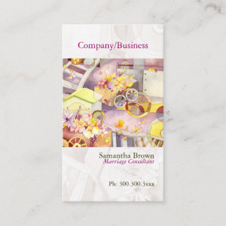 Carte De Visite Train de fleurs Artsy aquarelle