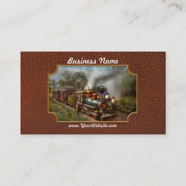 Carte De Visite Train - Le Chemin de Fer Céleste 1896 (Devant)