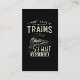 Carte De Visite Train Lover Funny Trainspoter Railroad Locomotive