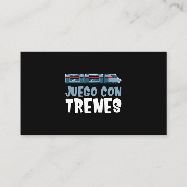 Carte De Visite Train Set Locomotive Wagon Dessin (Devant)