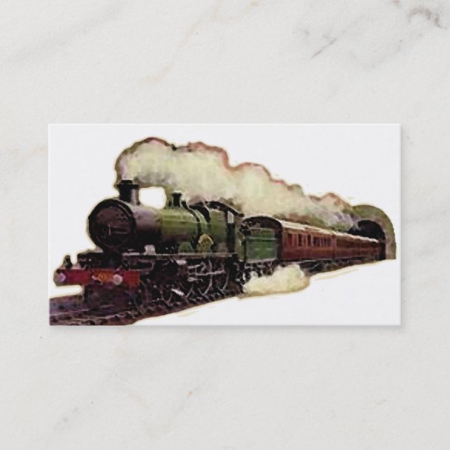 Carte De Visite Train Vintage (Devant)
