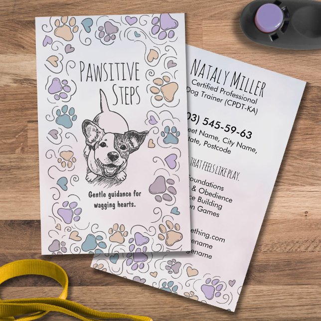 Carte De Visite Trainer de chien mignon Whimsical (Créateur téléchargé)