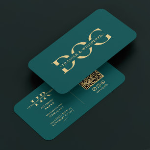 Carte De Visite Trainer moderne Groomer chien Walker Dark Turquois