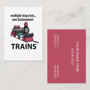 Carte De Visite Trains multiples arrêts mais une destination Train