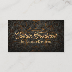 Carte De Visite Traitement de rideau Seamstress tissu classique Te