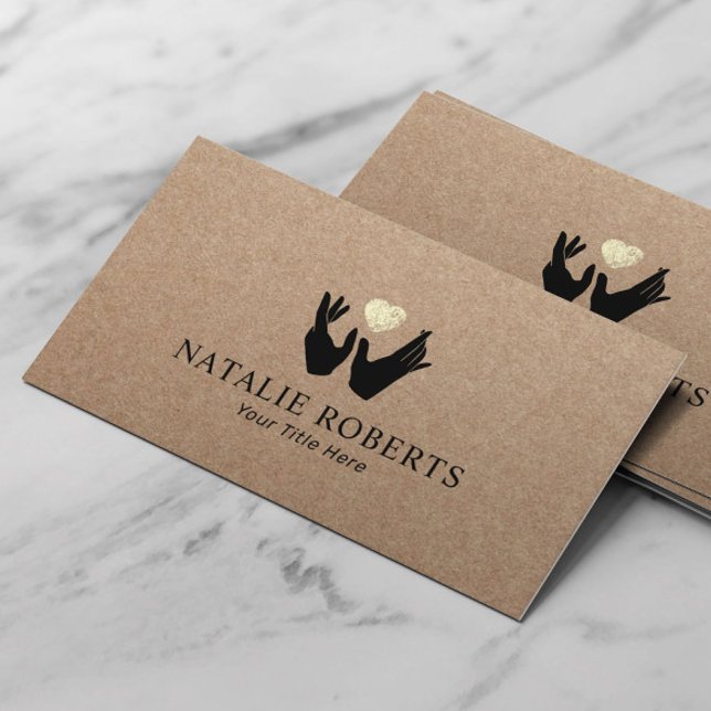 Carte De Visite Traitement des mains et du coeur Traitement des ma (Créateur téléchargé)