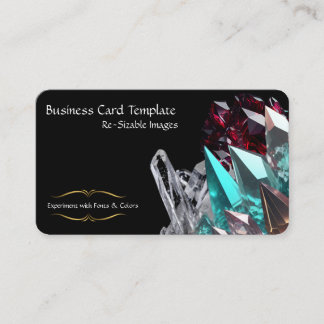 Carte De Visite Traitement des minéraux quartz Cristal brut