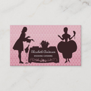 Carte De Visite Traiteur de mariage rose