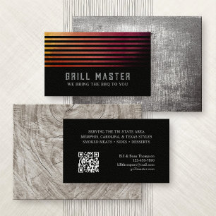 Carte De Visite Traiteur Grill BBQ