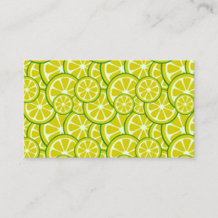 Carte De Visite Tranche de citron Citrique Jaune Citron vert Citro