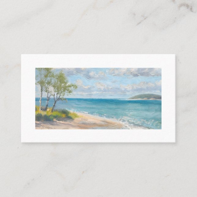 Carte De Visite Tranquil Turquoise Shores & Sunny Skies (Devant)