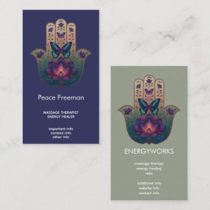 Carte De Visite Transformation Sacrée Dessin de la Main de Hamsa