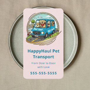 Carte De Visite Transport Animalier Professionnel Navette de Luxe 