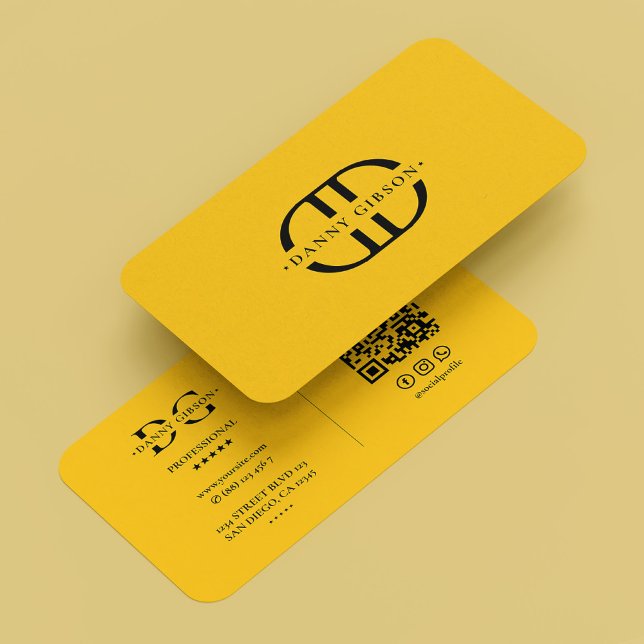 Carte De Visite Transport Cabine Taxi Conducteur Monogramme G Jaun (Transport Cab Taxi Driver Monogram G Bright Yellow Business Card
)
